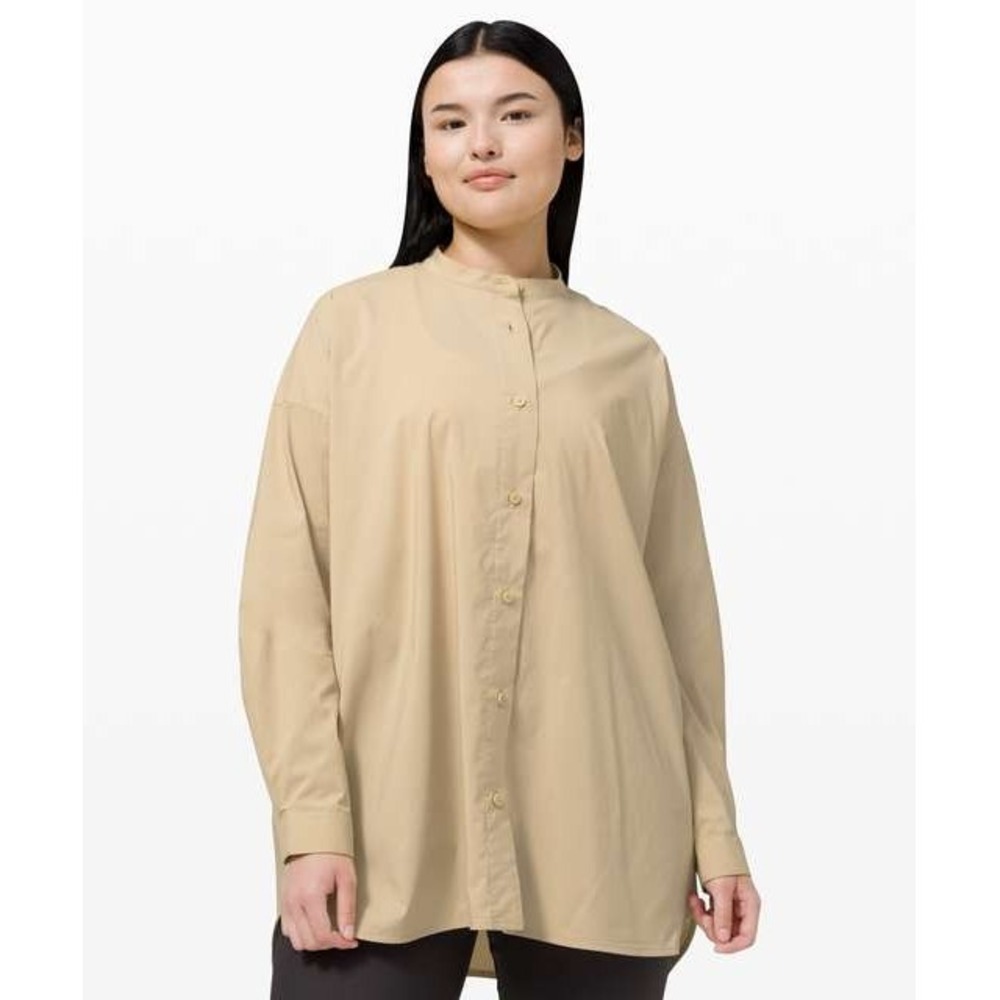 Lululemon Women's Shirt All Days Shirt Trench Sz 12